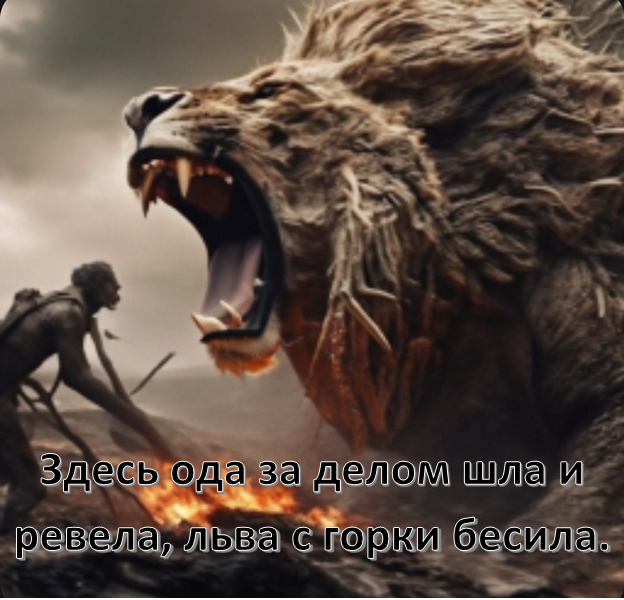 Разъярённый лев?