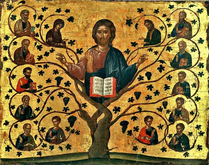 Христос Лоза Истинная. 15в. Крит.