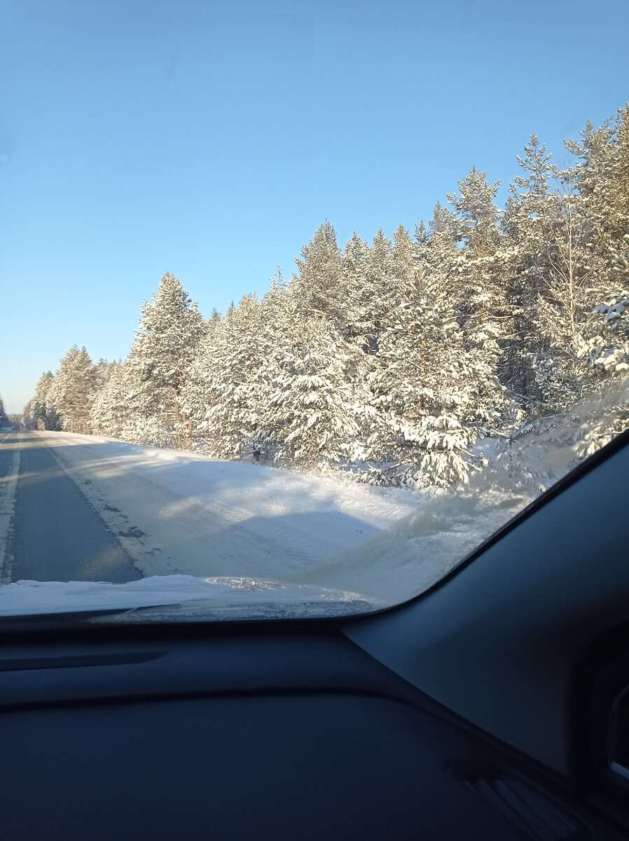 Дорога сухая, только небольшая наледь по середине (личный фотоархив) 