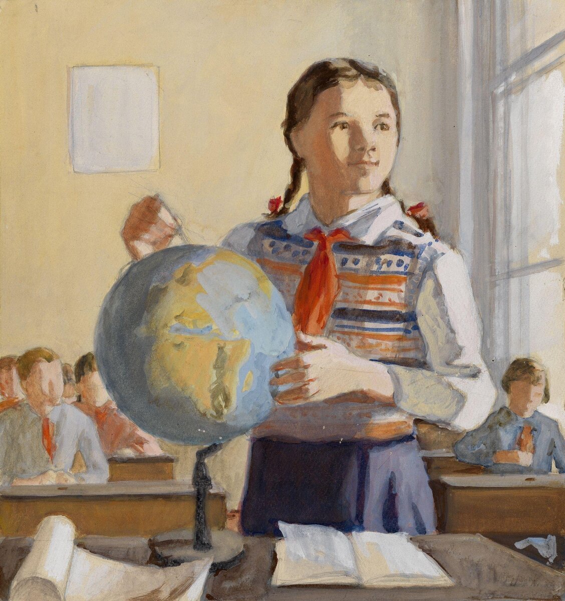 Художник О.Эйгес "Урок географии"