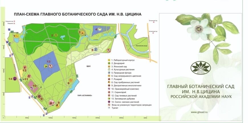 Функциональное зонирование ботанического сада