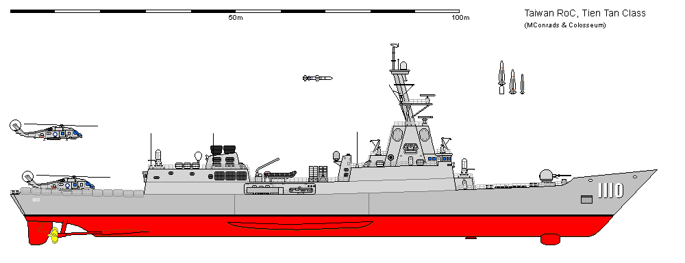 Aegis эсминец/фрегат "Tien Tan". Не реализован в виду отказа США поставлять систему Aegis на экспорт.