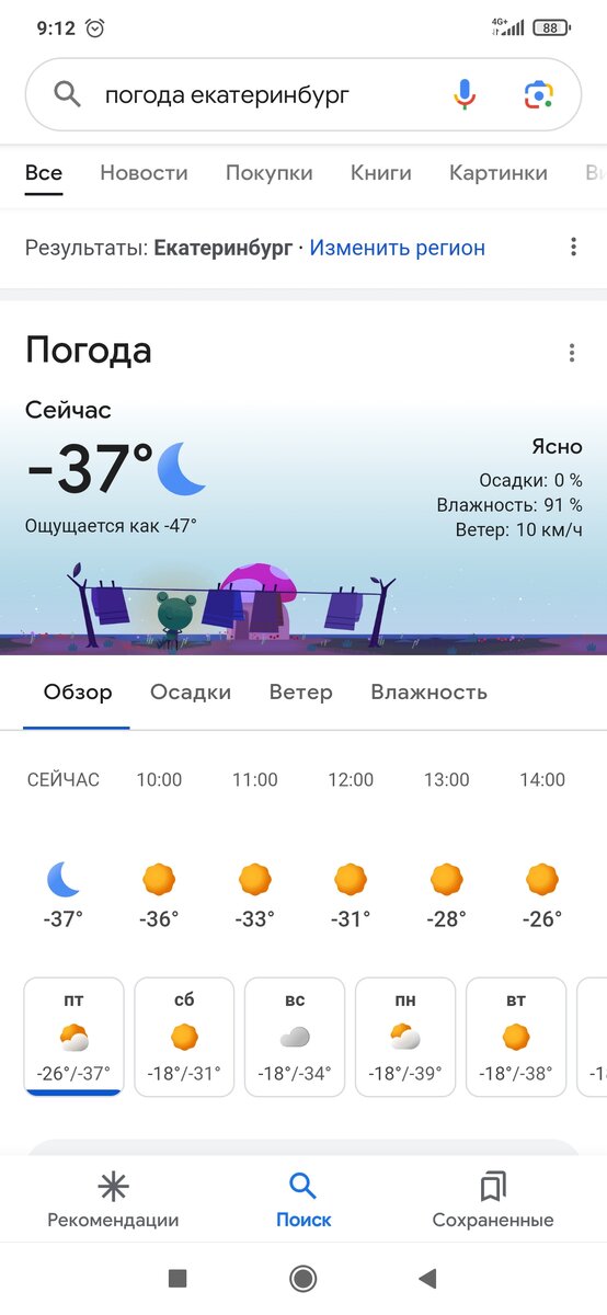 Это погода в пятницу