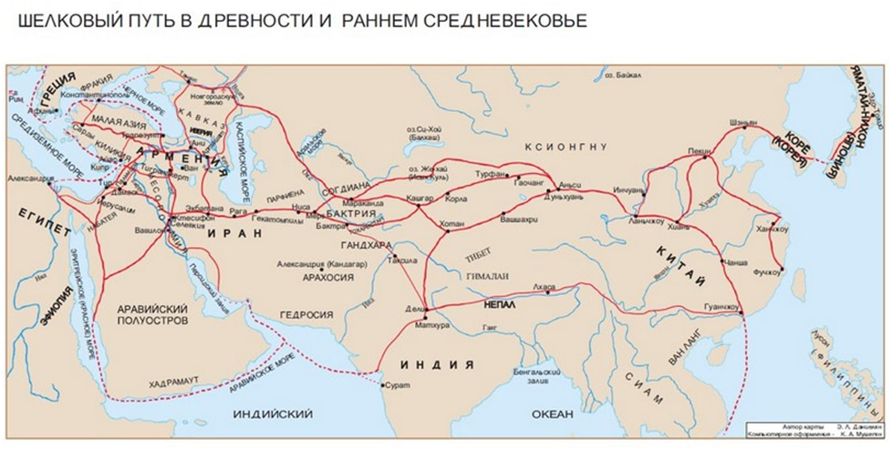 Великий шелковый путь на современной карте. Великий шелковый путь в древнем Китае.