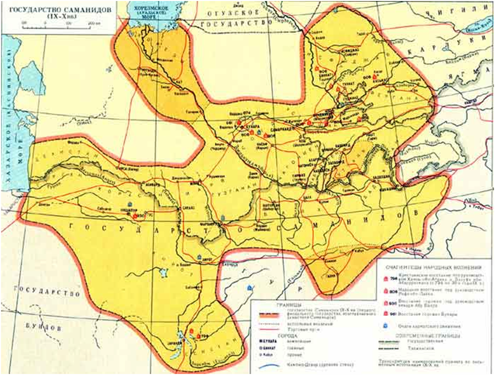 Карта государства саманидов