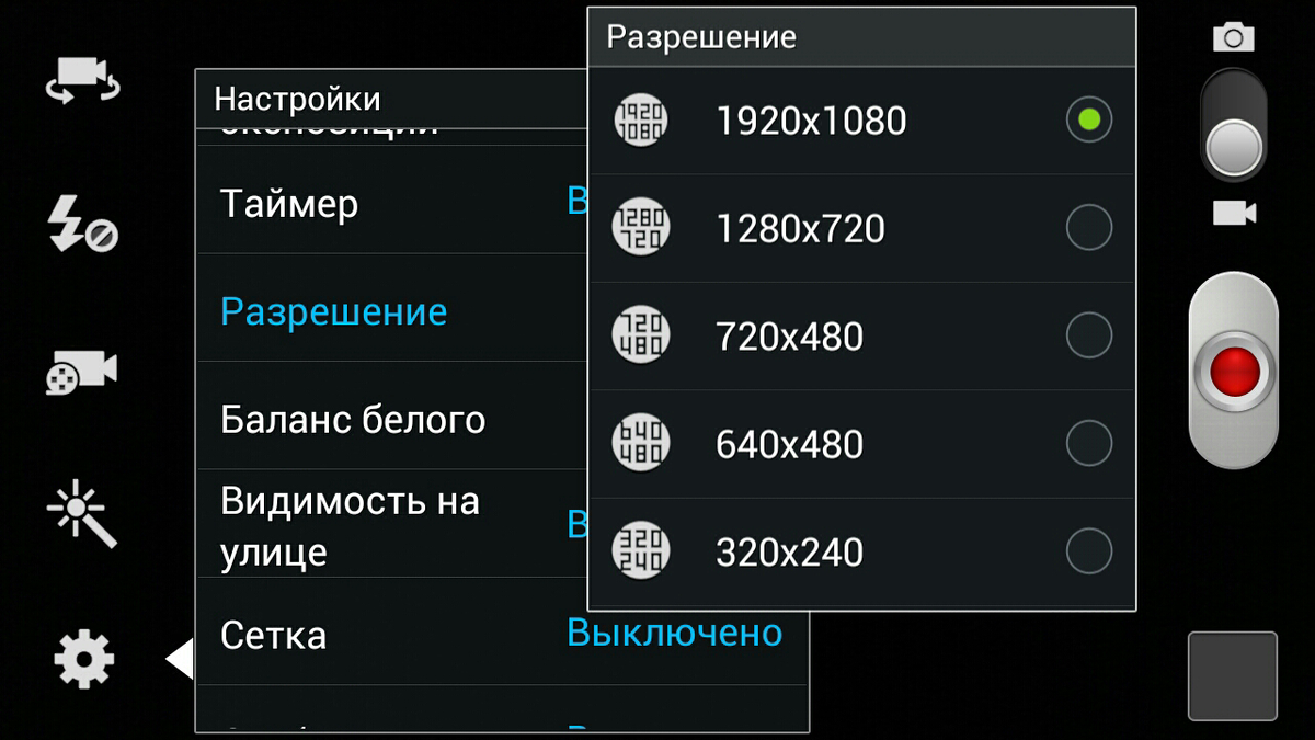 Разрешение видео для смартфонов