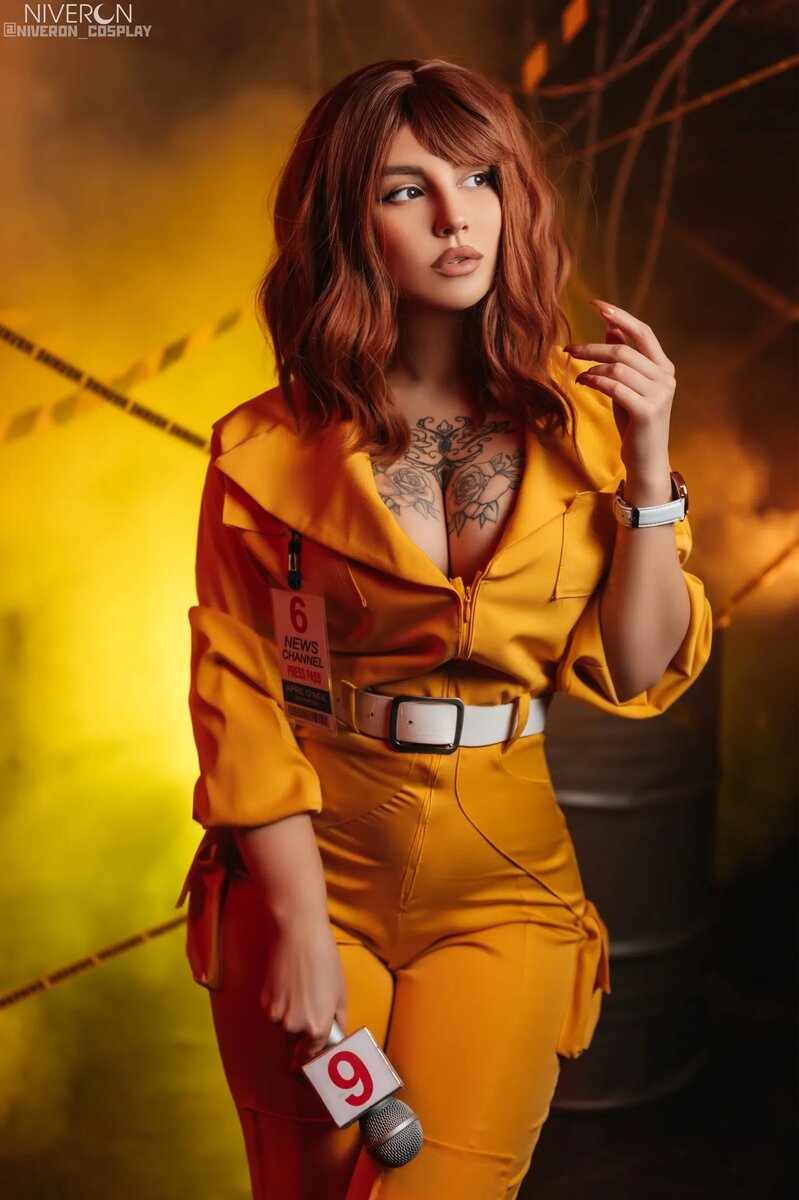 Косплей на Эйприл О'Нил из «Черепашек-ниндзя». Косплеер: Марианна Ниверон. Источник: vk.com/niveron_cosplay    📷