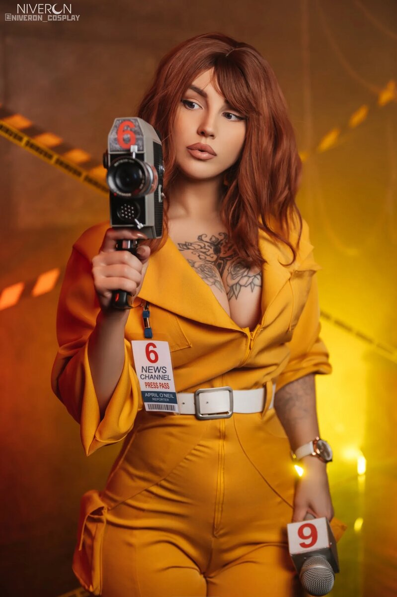 Косплей на Эйприл О'Нил из «Черепашек-ниндзя». Косплеер: Марианна Ниверон. Источник: vk.com/niveron_cosplay    📷