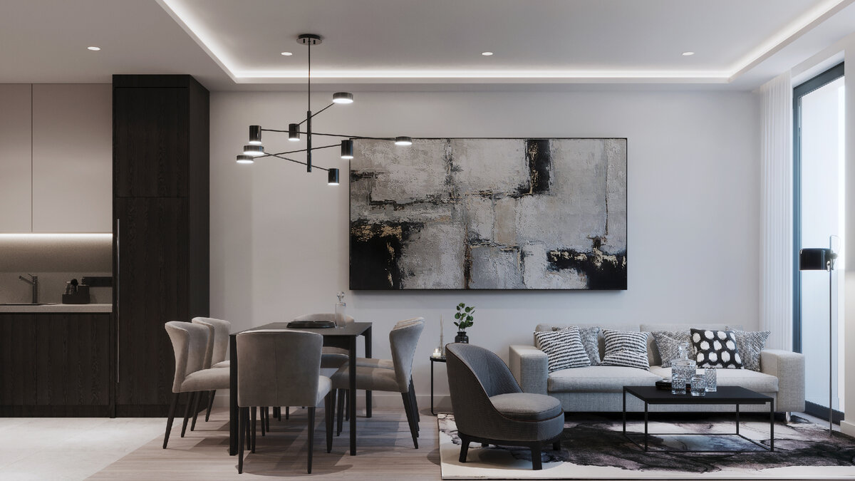 Визуализация отделки в INSIDER. Стиль Contrast