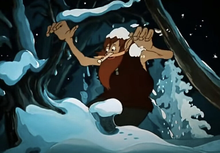 Кадр из мультфильма Новогодняя ночь 1948