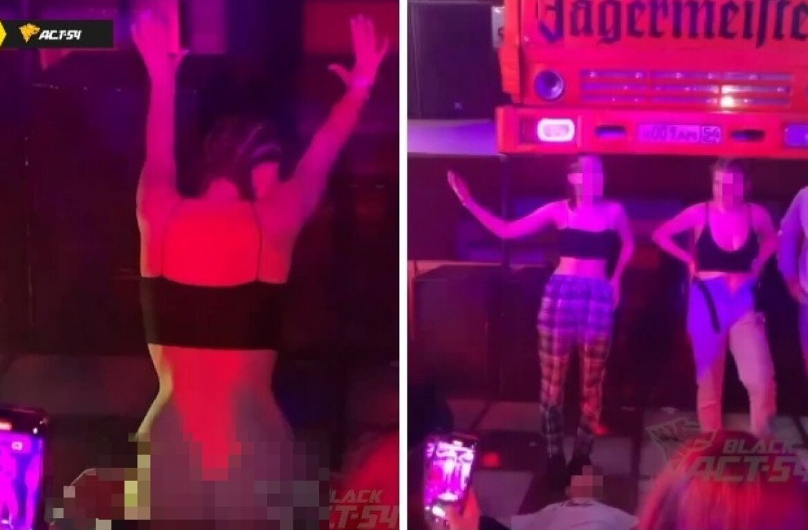 Пьяные девки в клубе