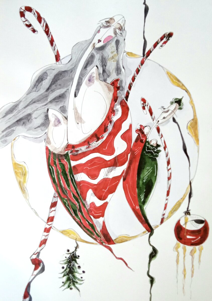 Авторская иллюстрация "Новогоднее настроение"