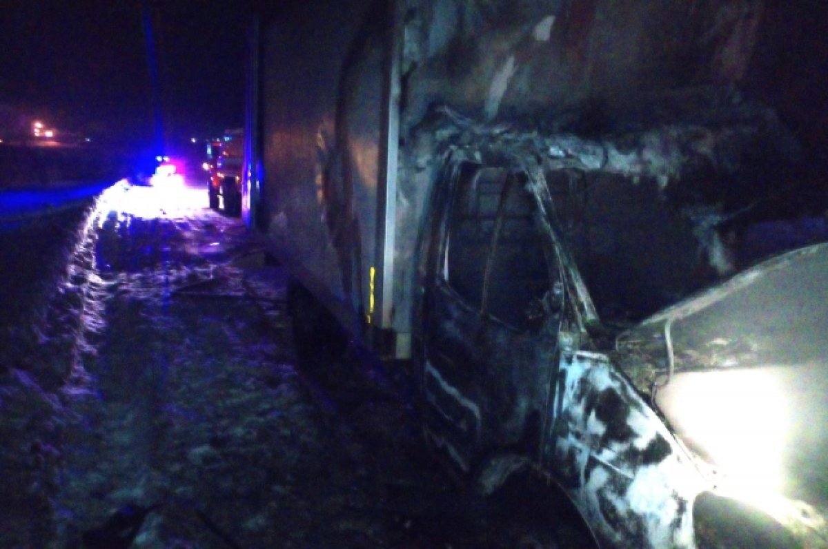    На дороге «Обход города Сызрань» сгорела грузовая «ГАЗель»