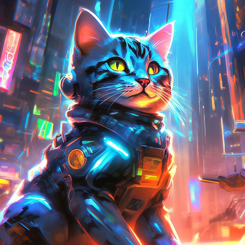 Очень замотивированный котик по версии нейросети)))