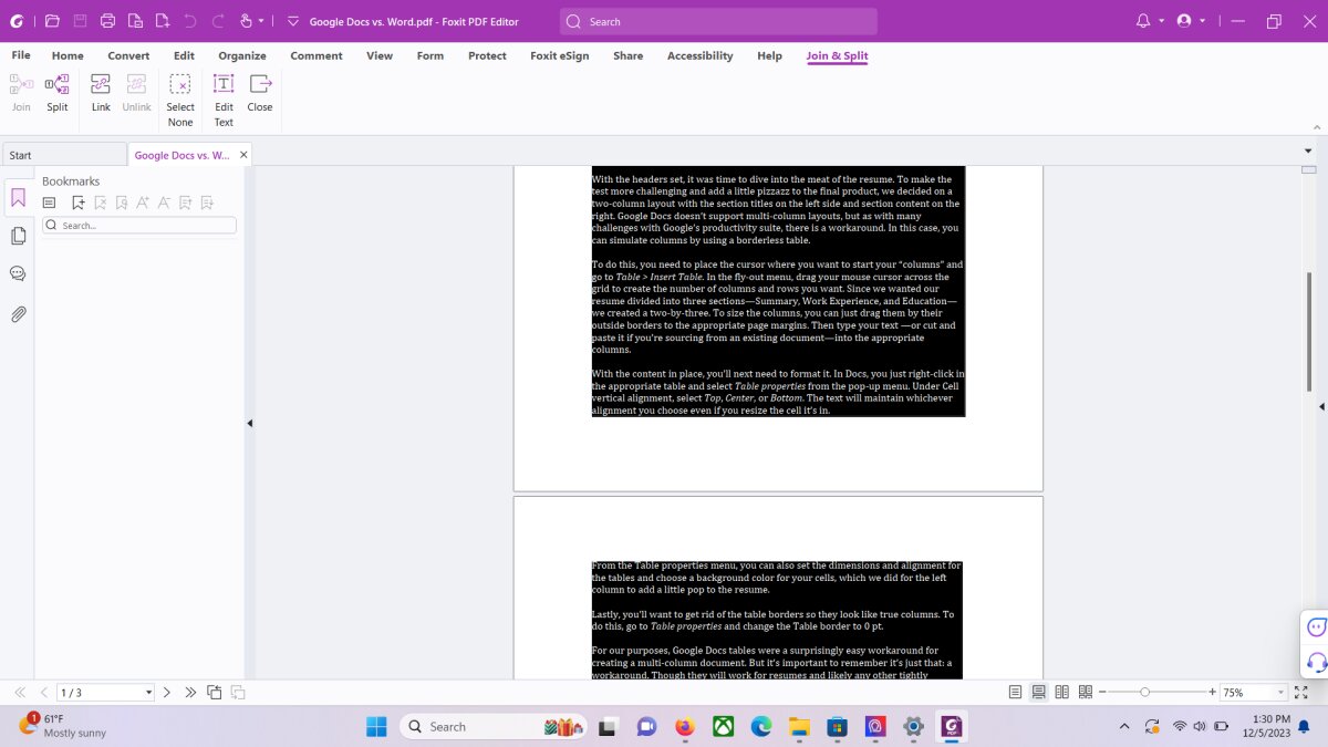 Чтобы перенести добавленный текст с одной страницы на другую, необходимо воспользоваться функцией Link & Join Text редактора.