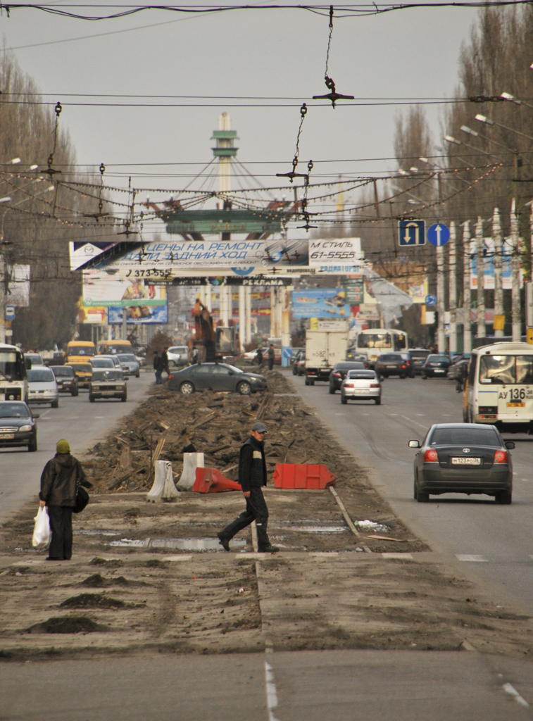 Демонтаж линии на Ленинском проспекте, 2010. Автор: Fursov Andrey. (Википедия)