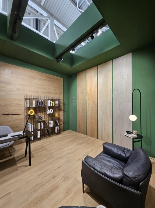 Примеры деревянных покрытий, Международная выставка CERSAIE 