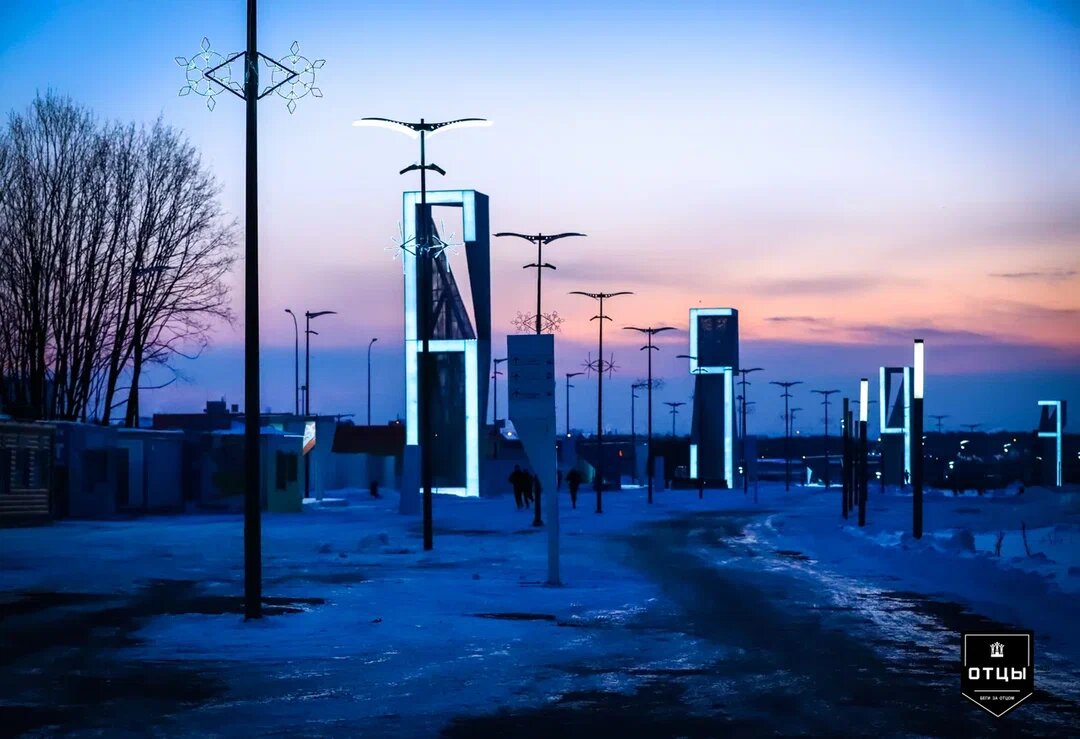 Стартовали до начала рассвета. Фото сделано немного после. Температура -21С.