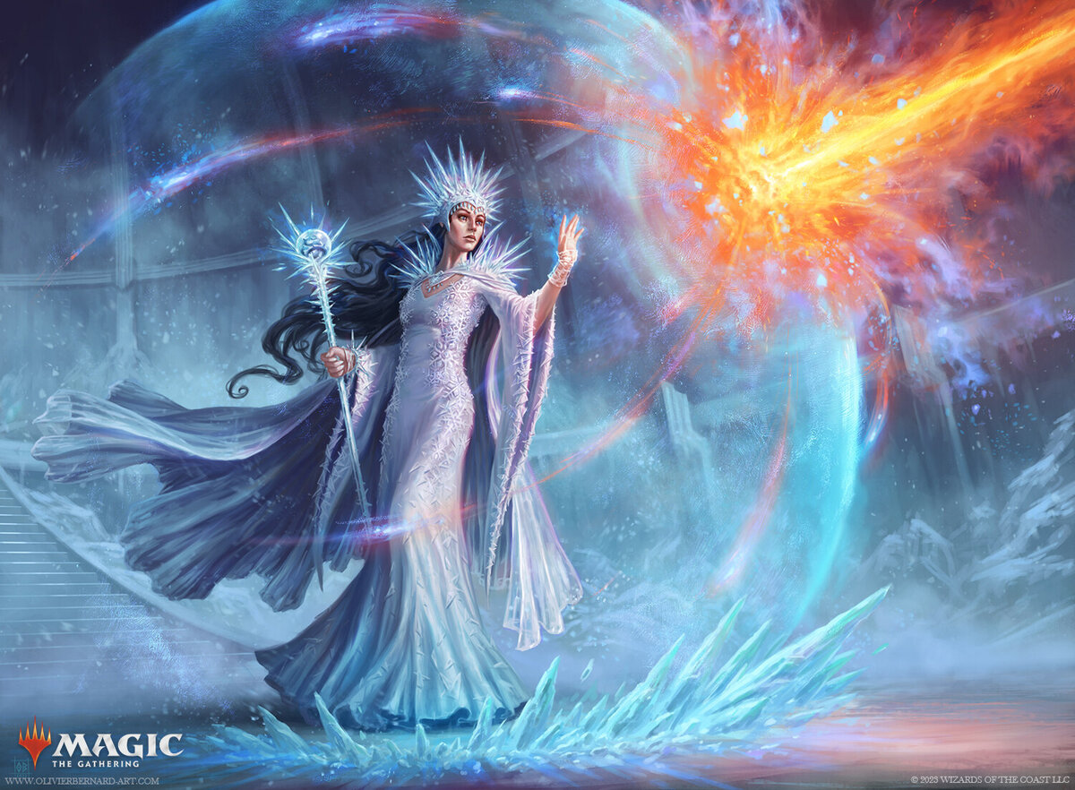 Автора статьи: Михаил Морозов. А на картинке: Ice Out (Wilds of Eldraine) - art by Olivier Bernard