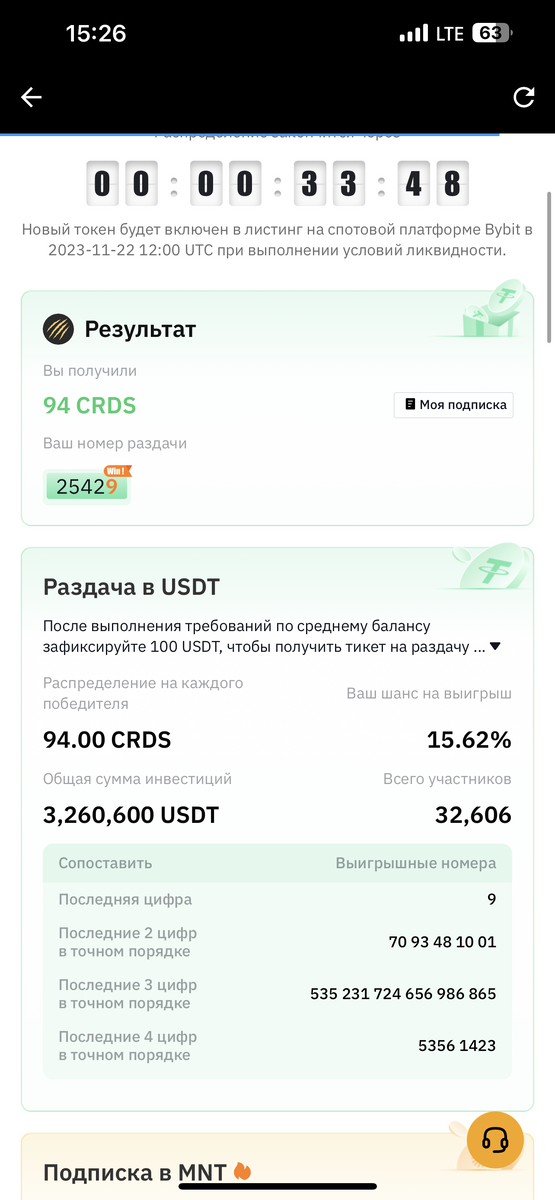 Пример моего выигрыша в дропе при котором я получил 24$ чистыми.