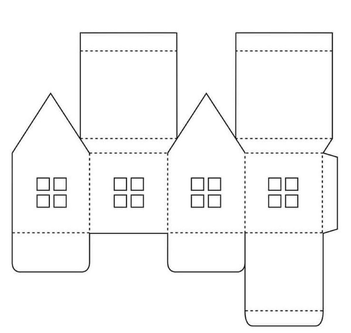 Домики из бумаги на окна с шаблонами | МАМАГОЧИ: интересное детям | Дзен