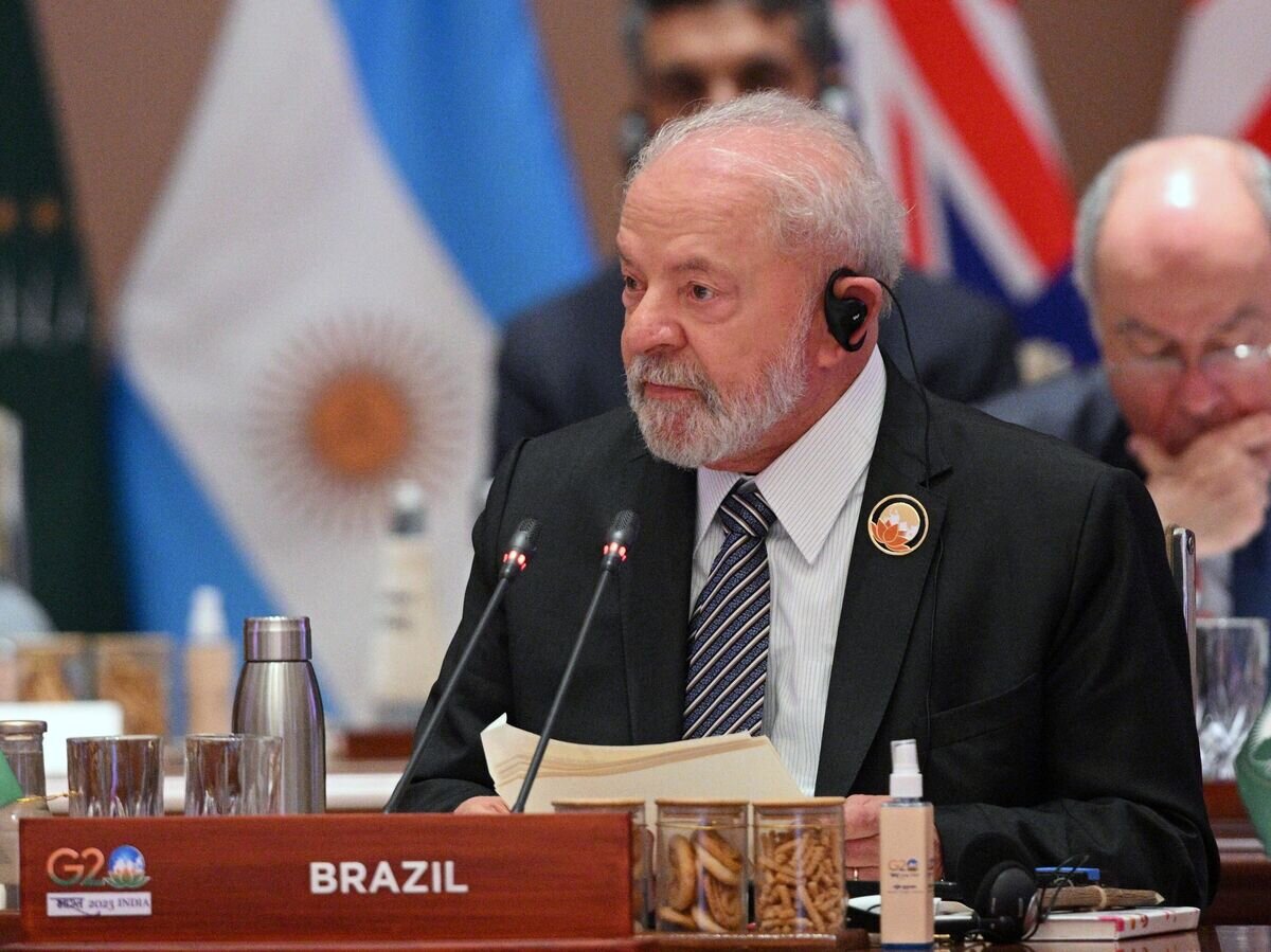   Президент Бразилии Лула да Силва на саммите G20 в Нью-Дели© РИА Новости / Рамиль Ситдиков