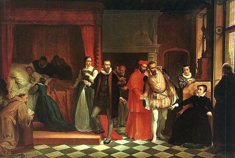 Смерть Франциска II на картине художника Пьера Дюпюи