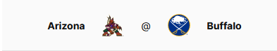 Аризона (13-11-2, 5-6-2 в гостях) против Баффало (11-14-3, 5-7-1 дома)