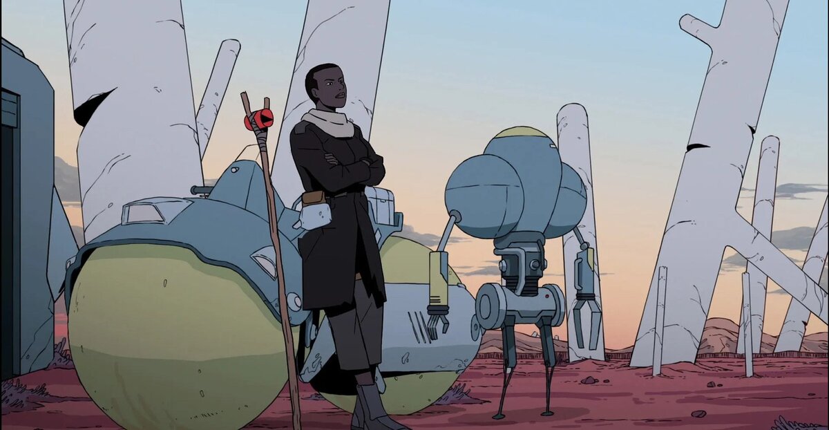 кадр из сериала "Царство падальщиков" (Scavengers Reign) / источник imdb.com