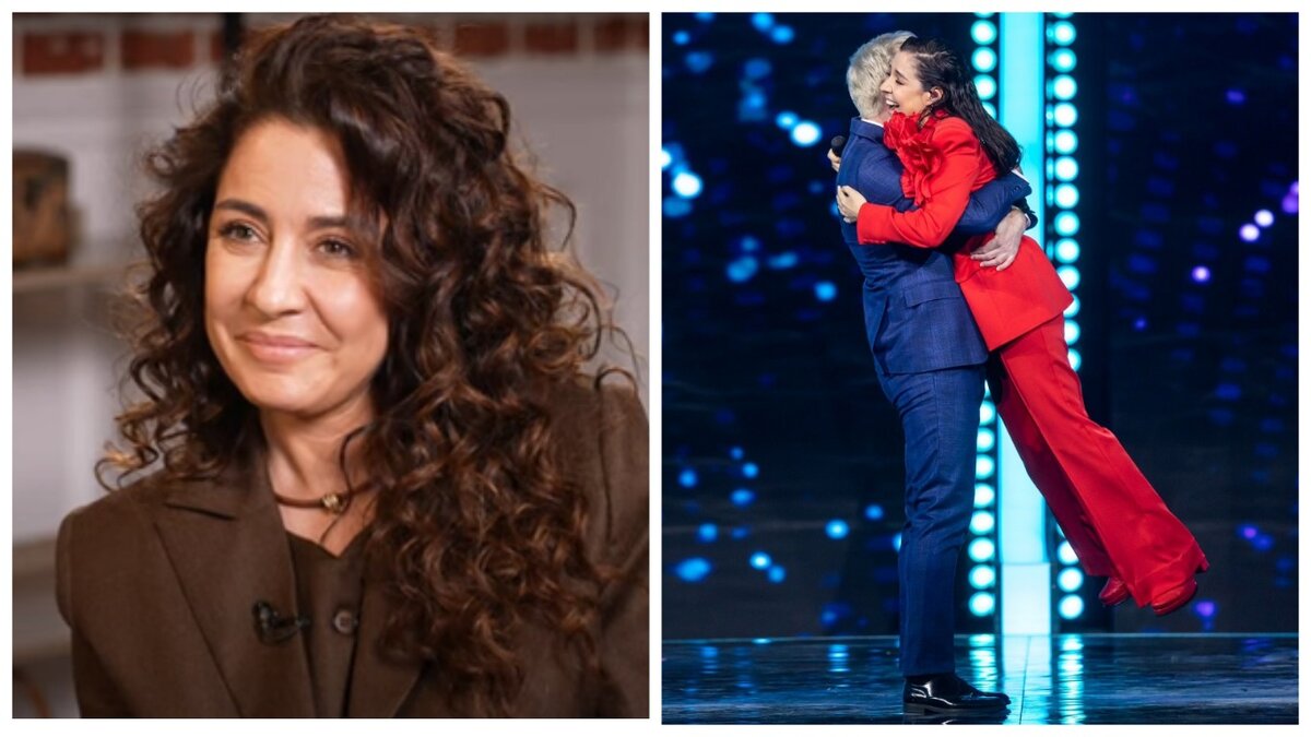 Мария Зайцева во время интервью и участия в шоу "Дуэты"