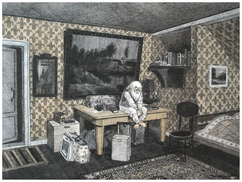 «Домовой. Вечер перед отъездом хозяев...» – работа художника Павла Назима