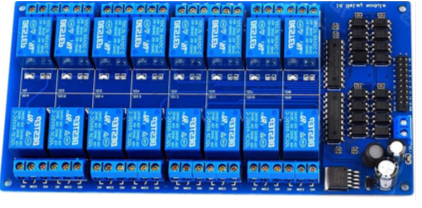 Рис.1. Релейная плата 16-ти канальная