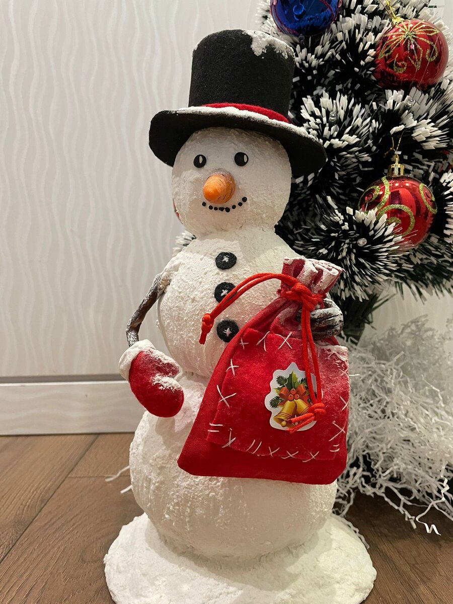 Снеговик из папье-маше своими руками. Мастер-класс Юлии Проскуриной