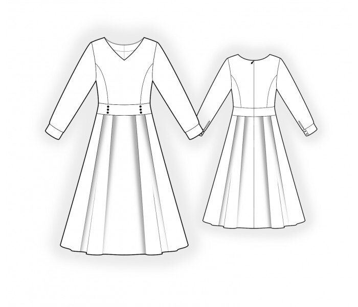 Платье с треугольным вырезом выкройка Pick Your Size Vogue Dress Pattern V1402 by LIALIA by JULIA Etsy