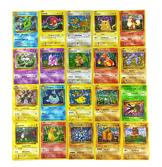 карточки по покемону 1996 года.