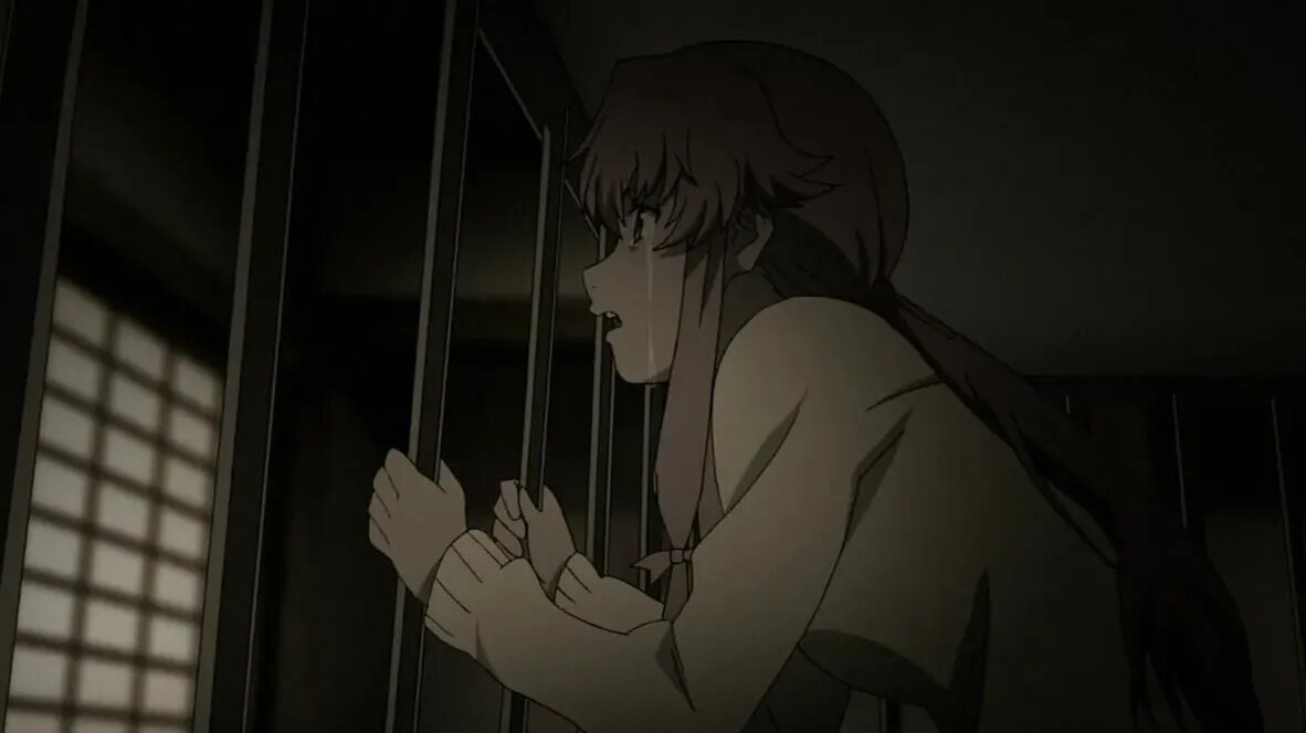 Кадр из аниме «Дневник будущего»   📷