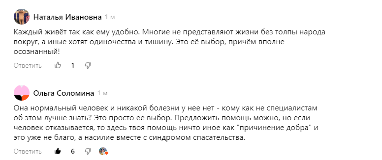 скриншот комментария