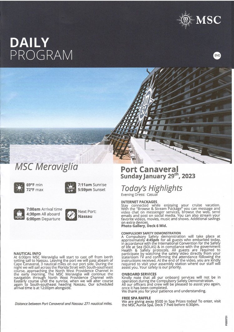Daily program
