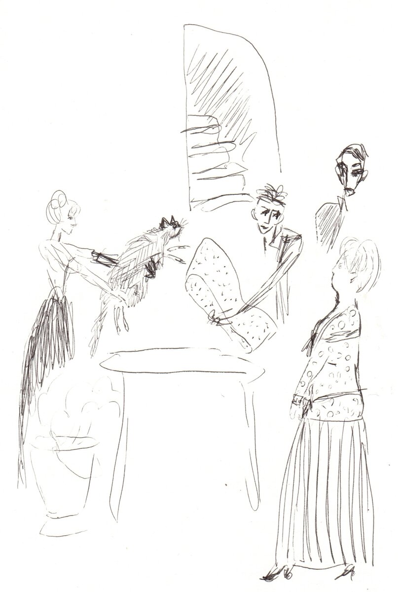 2. Гиза одобрительно следила, как К. принес с чердака детскую ванночку, как согрели воду и, наконец, осторожно посадили кошку в ванну. Затем Гиза оставила кошку на Фриду, потому что пришёл Шварцер, тот, с которым К. познакомился в первый вечер...