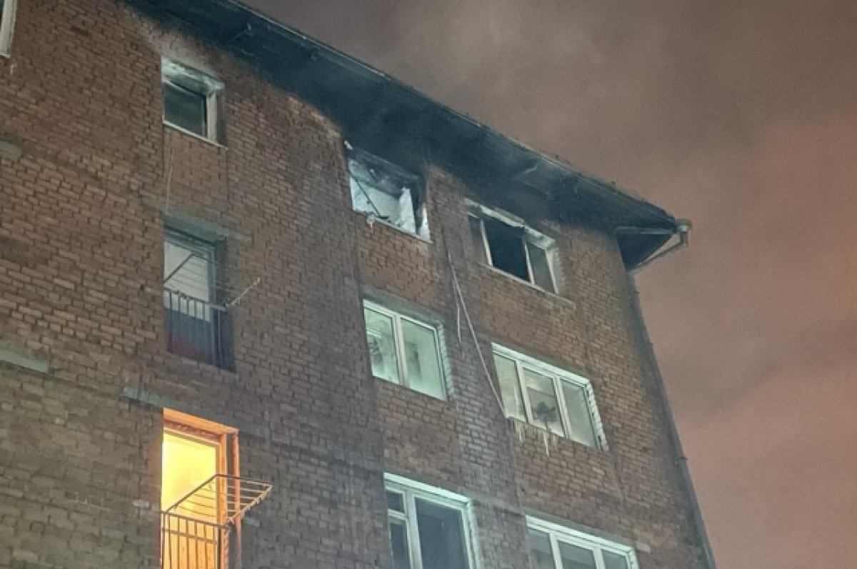    Пожар произошёл в этом доме в переулке по 1-ой Советской.