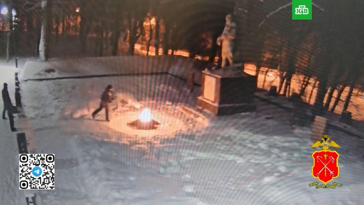    Подростки-иностранцы потушили Вечный огонь в Петербурге и попали на видео