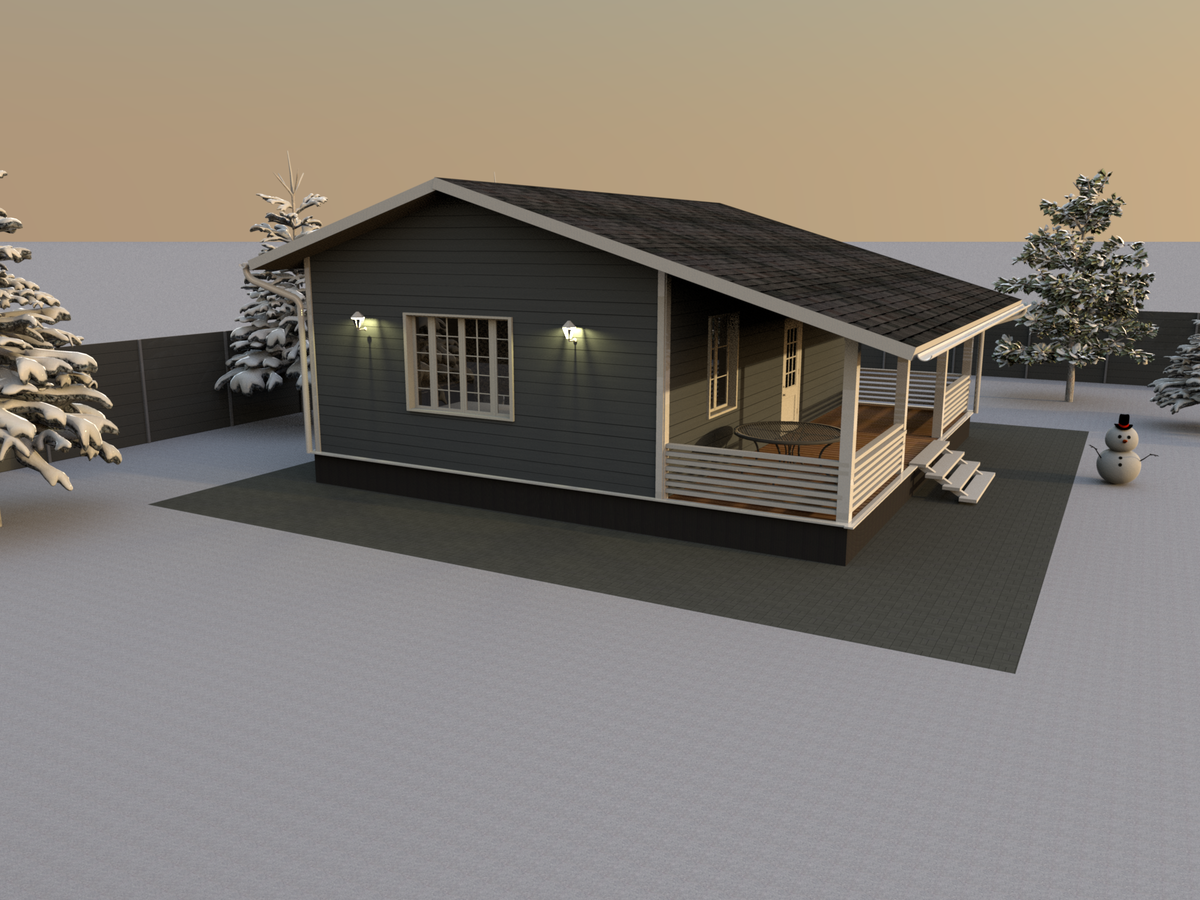 Проект каркасного дома 6х9м КД-69-11