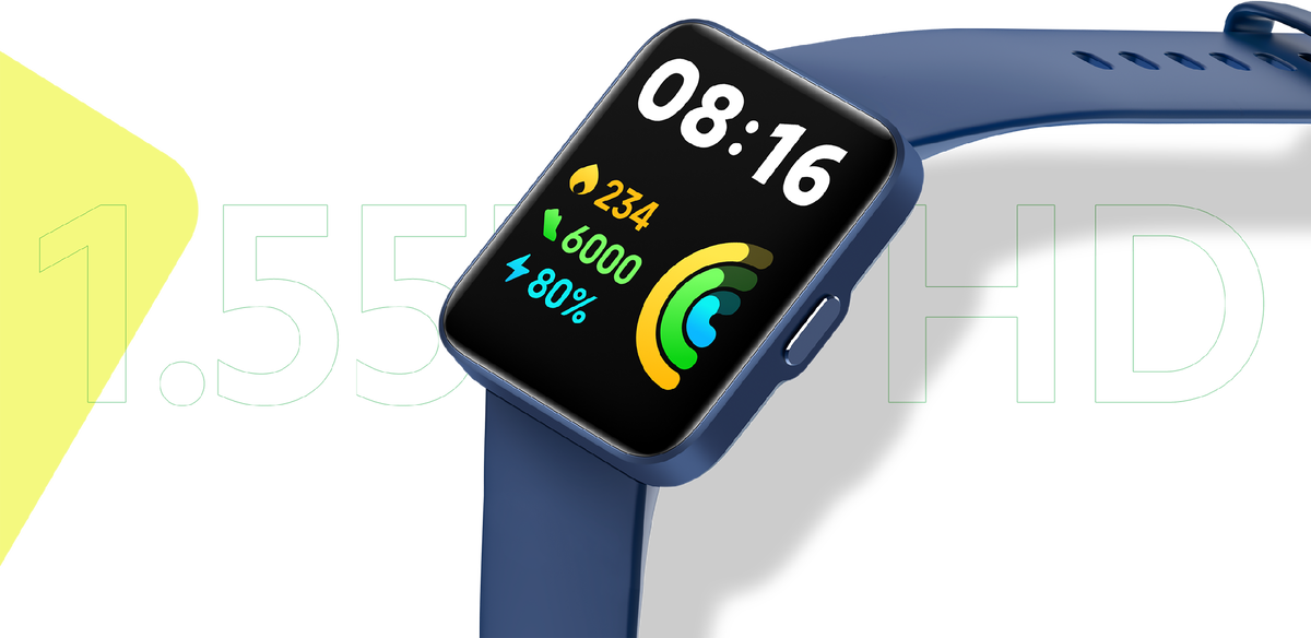 Умные часы Redmi Watch 2 Lite - настало время для спорта! Размеры Высота: 41,2 мм, Ширина: 35,3 мм, Толщина: 10,7 мм.-4
