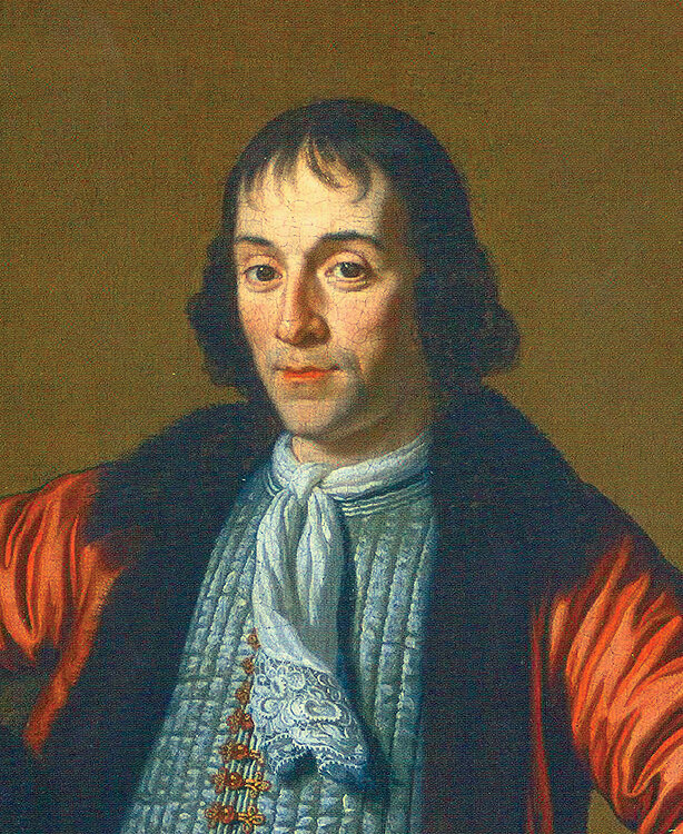 МИХИЛЬ ВАН МЮССЕР. ПОРТРЕТ А. Д. МЕНШИКОВА (фрагмент) 1698 г. написанный в Голландии во время Великого посольства Петра Первого. Коллекция Э.И. Вейсмана, Мюнхен, ФРГ. Из открытых источников.