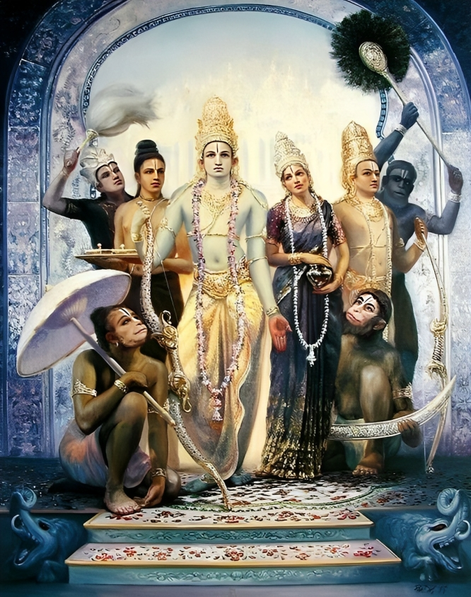 Сита и Рама возвращаются в Айодхью. Фото: pinterest.com