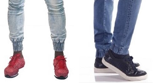 Резинка на мужских джинсах джоггерах может служить стильным декором или быть замаскированной в манжету