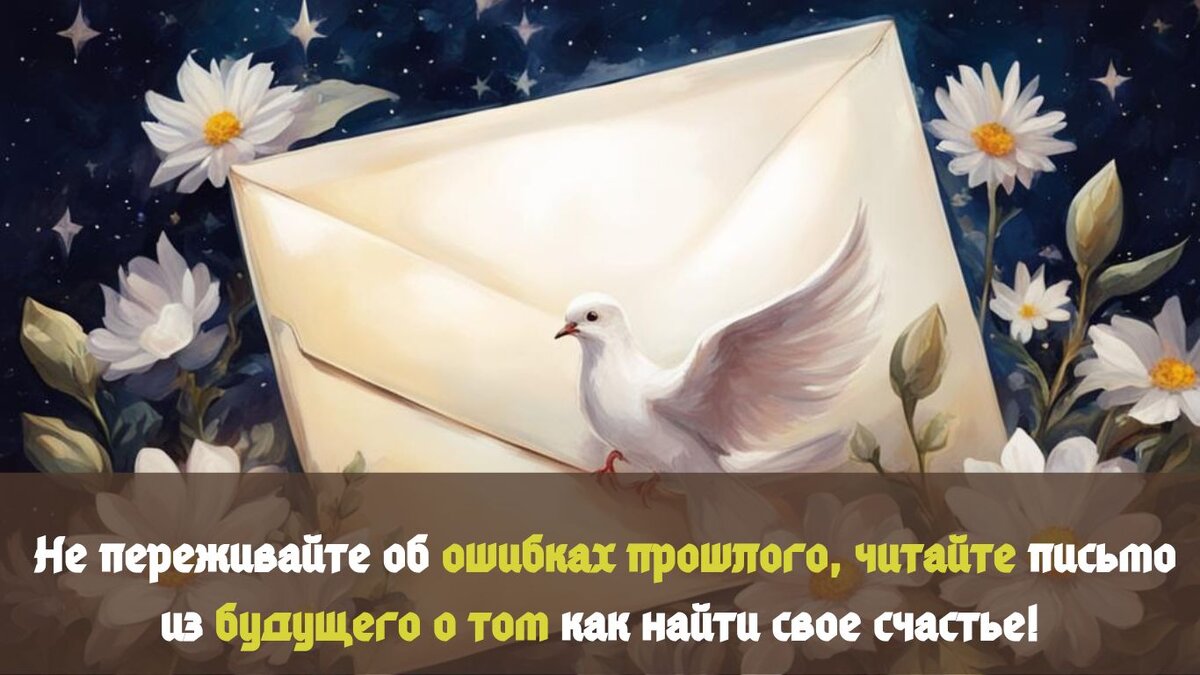 Не переживайте об ошибках прошлого, читайте письмо из будущего о том как найти свое счастье