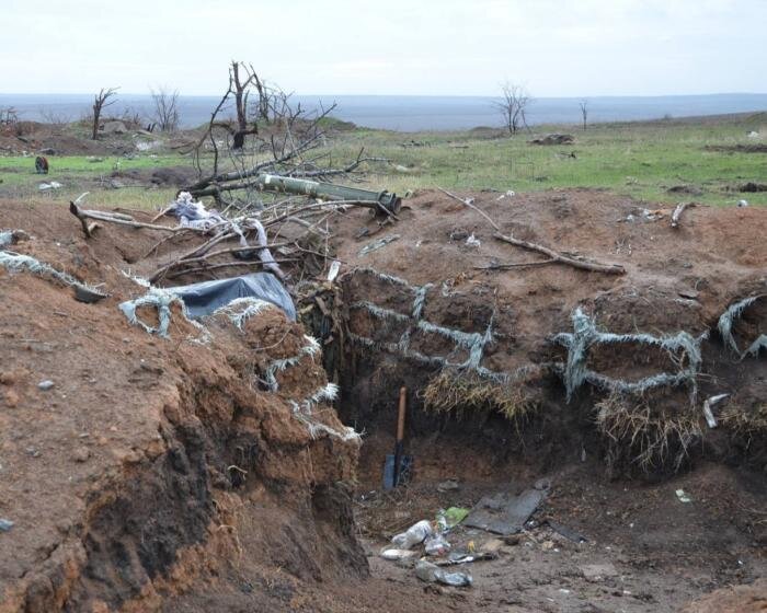 Позиции укронацистов в районе Работино, источник – Телеграм-канал Военкор Котенок 