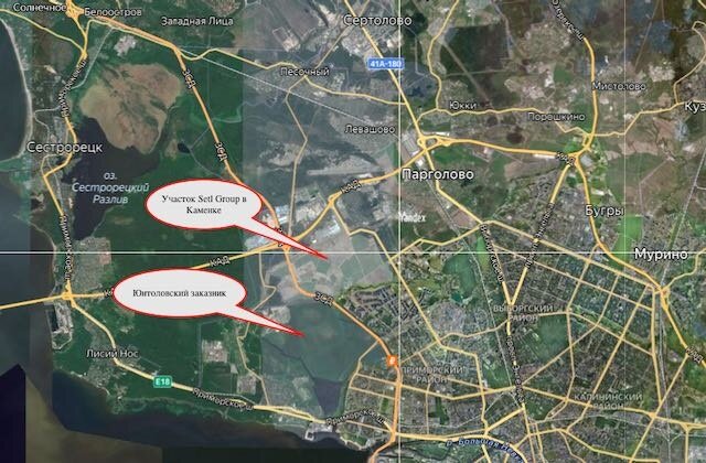 На схеме: главный резерв жилищного строительства на севере Петербурга.