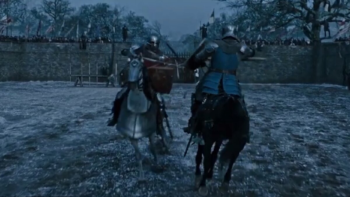 Конная сшибка. Без барьера - это не турнир, это судебный поединок